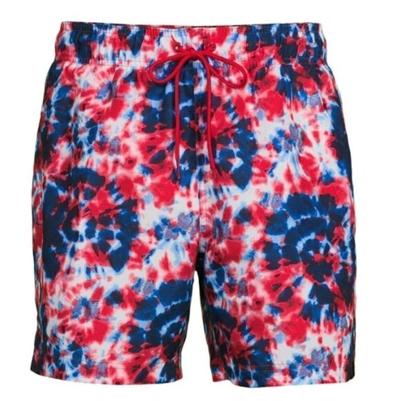 Men's 6" Above The Knee Tie Dye Swim Trunks Shorts Size XXL - Picture 1 of 6